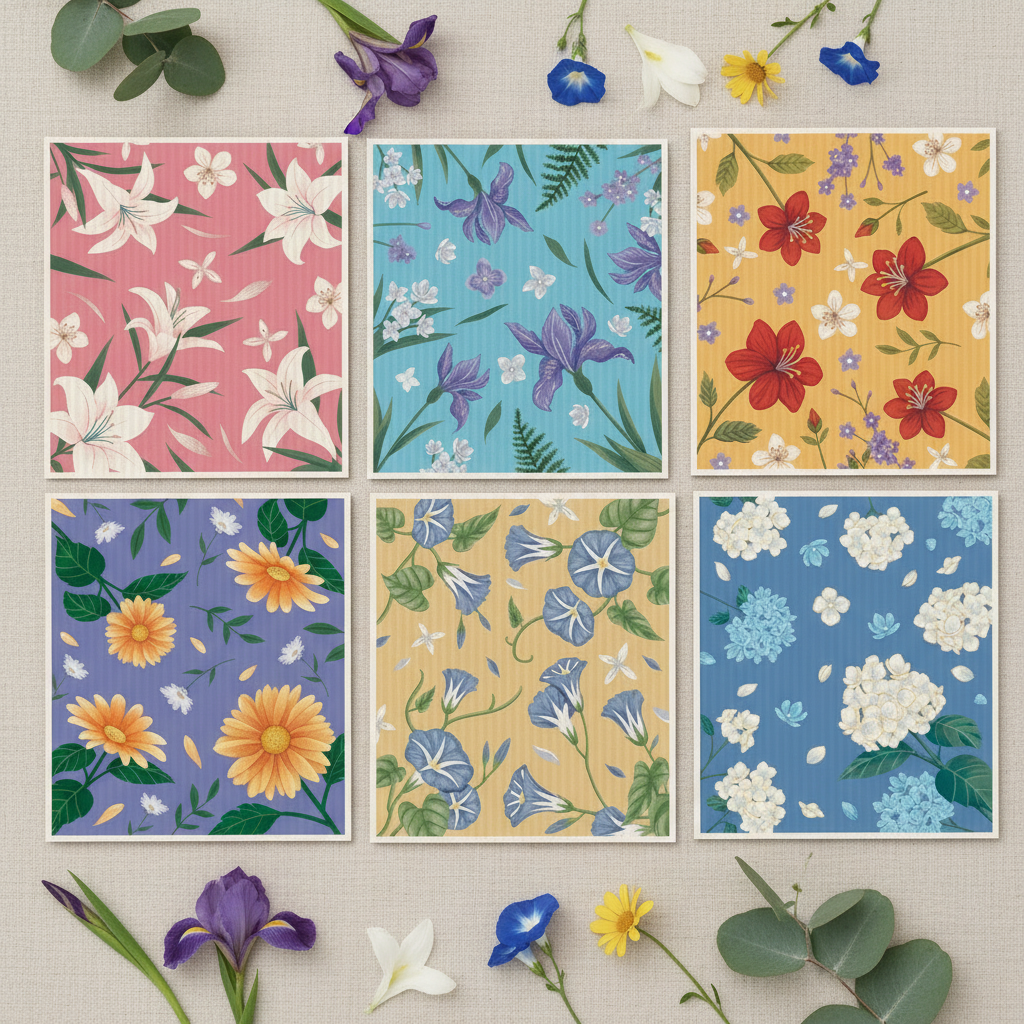 Swedish Dishcloths Floral Garden Lifestyle